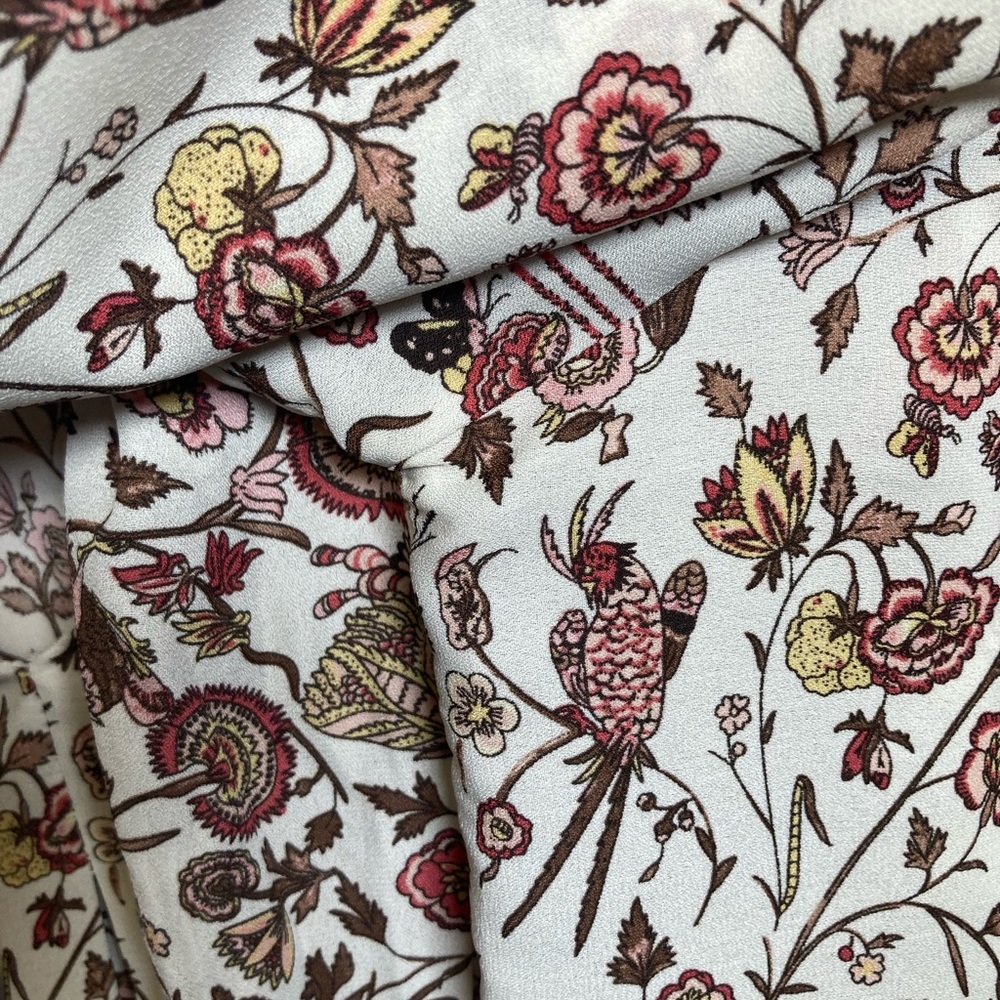 Max Studio Floral Flowy Blouse - Red and Cream Sz XL - Picture 7 of 14